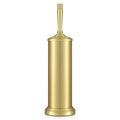 Gold Toilet Brush and Holder Set, Stainless Steel Toilet Brush for Bathroom,Heavy Duty Gold Toilet Bowl Brush and Holder,Deep Cleaning Modern Toilet Cleaner Brush -Space Saving, Covered Brush, Durable - color: Gold