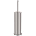 Stain Nickel Toilet Brush and Holder，Extra Long Handled Toilet Brush for Bathroom，Stainless Steel Heavy Duty Toilet Bowl Brush,Removable Inner Bowl,Deep Cleaning Dense Bristles Brush -Space Saving