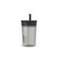 Owala Kids BPA-Free Plastic Tumbler with Spill Resistant Flexible Straw, Easy to Clean, Kids Water Bottle, Great for Travel, Dishwasher Safe, 15 Oz, Skate Park - color: Black and Gray (Skate Park), size: 15 Ounces