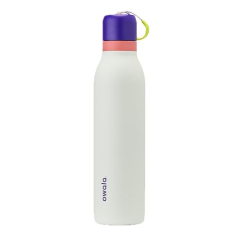 Owala FreeSip Twist Insulated Stainless Steel Water Bottle with Straw for Sports and Travel, BPA-Free, 24-oz, Purple/Green (Minty Horizons) - color: Minty Horizon, size: 24 Ounces