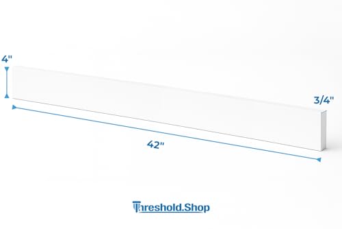 Bathroom Vanity Sink Backsplash/Sidesplash (Super White Engineered Marble, 4" x 42") - size: 4" x 42"