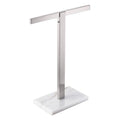 KOKOSIRI Hand Towel Bar Stand Towel Rack with Marble Base for Bathroom Kitchen Vanity Countertop, Brushed Stainless Steel 15.7'' Height THS0002-SM-BR - color: Brushed Nickel, size: 1-Bar