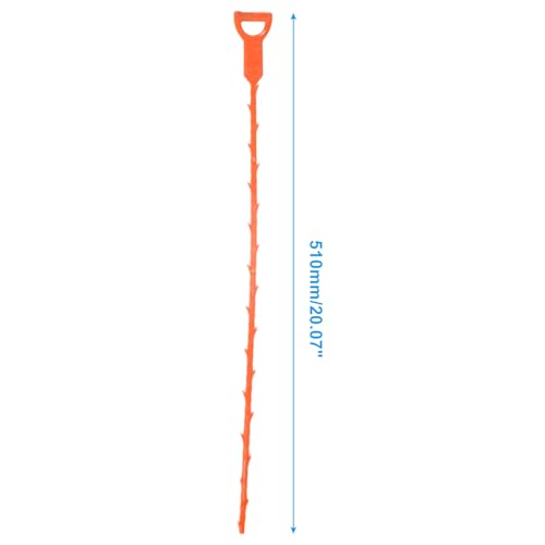 3 Pack 20 Inch Drain Clog Remover Snakes Orange | Hair Cleaning Tool Effective Drain Snake Auger Tool for Sink, Shower, Bathtub, and Toilet - color: Orange