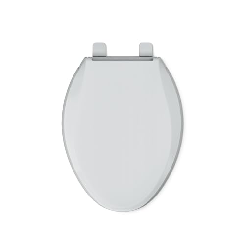 KOHLER CACHET® Nightlight Soft Close Toilet Seat Elongated, ReadyLatch®, Grip-Tight Hardware, Ice Grey - color: Ice Gray, size: Elongated
