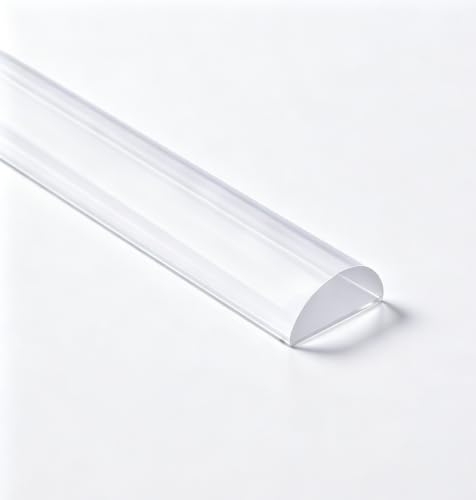 39" Clear Acrylic Shower Threshold 3/8" X 3/8" (WxL), Clear Shower Dam | Peel and Stick,Half Round,Transparent Shower Splash Guard - size: 3/8" X 3/8"