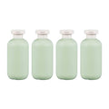 ASEVAT 6.7oz 4Pcs Green Plastic Refillable Travel Shampoo and Conditioner Bottles Plastic Refillable Travel Shampoo Bottles with Flip Cap Shampoo and Conditioner Dispenser - color: Green, size: 6.7oz