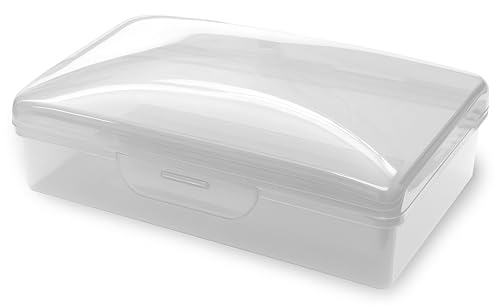American Comb Travel Soap Box with lid - Clear White - Perfect for Traveling, Gym, or Storage. Made in The USA. - color: White