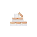 6Pcs Glass Lotion Cream Container with Lid Refillable Empty Sample Cosmetic Jar for Makeup Scrub Cream Toiletries Home Travel (5ml) - color: Clear, size: 5ml