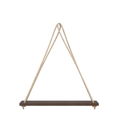 Mkono Wood Hanging Shelves for Wall Boho Decor Swing Rope Rustic Floating Shelf, Set of 3 Wall Display Shelving Home Organizer Rack for Living Room Bedroom Bathroom Kitchen,Brown - color: Brown