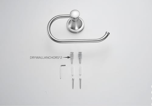 Brushed Nickel Toilet Paper Holder - Wall Mounted | Rustproof Bathroom Accessory, Durable Wall Mount Roll Hanger for Toilet Tissue，Rotary Toilet Paper Reel European - color: Brushed Nickel