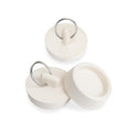 3 Pack Rubber Drain Stopper for 1-1/2 Inch Sink & Bathtub, Bathroom & Kitchen Sink Plug with Hanging Ring, Durable Bathtub Drain Stopper for Bath, Shower, and Laundry, White