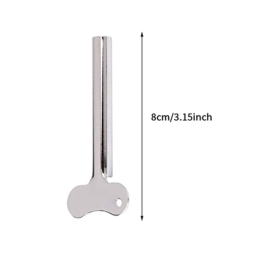 Xiaokeis 2 Pcs Toothpaste Squeezer, Stainless Steel Toothpaste Tube Squeezer, Key Cream Tube Squeezing Paint Squeezer Tube Squeezer Tool, Money Saving Bathroom Tools(Silver)