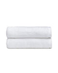 Cozy Earth Ribbed Hand Towel Set - 60% Cotton 40% Viscose from Bamboo Hand Towels - Soft & Absorbent Textured Ribbed Pattern - 2 Pack White - color: White, size: Hand Towel