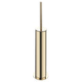 BGL Toilet Brush and Holder Set, Heavy Duty 304 Stainless Steel, Round Base and Long Handle for Bathroom Deep Cleaning, Drip-Proof, Space Saving for Storag, Polished Gold - color: Gold