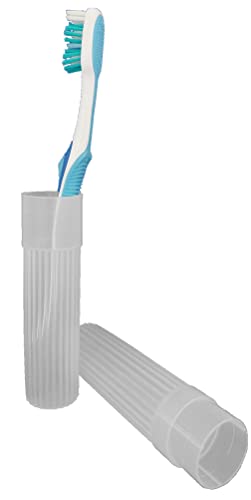 American Comb Toothbrush Holder - White, Made in USA, with Ventilation Holes, for Toothbrush Covers, Toothbrush Holder, Toothbrush Soft, Durable Design, Hygienic Bathroom Accessory - color: White
