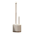 2 in 1 Toilet Bowl Brush Plunger Set,Toilet Brush and Holder Set Toilet Bowl Brush with Tweezers Long Handle,Ventilation Slots Base,Toilet Cleaner Brush for Bathroom Deep Cleaning - color: White