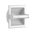FORIOUS Recessed Toilet Paper Holder, Stainless Steel Durable Tissue Roll Holder Wall Mount for Bathroom Space Saving Design with Mounting Bracket, in Wall Toilet Paper Dispenser Insert, White - color: White