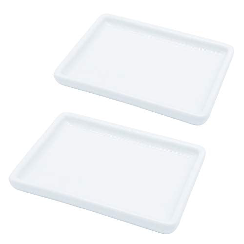 Ceramic Soap Dish for Shower 2 Pack Bar Soap Holder Palette for Watercolors Soap Tray
