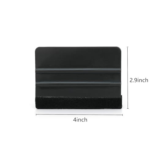 Umaki 4Piece Plastic Squeegee Set, 8IN/6IN/5IN/4IN, Window Tint Squeegee Vinyl Wrap Squeegee with Felt Edge, Wallpaper Tools Decal Applicator Vinyl Scraper, Perfect Smoothing/Cleaning Solutions - color: 4colors