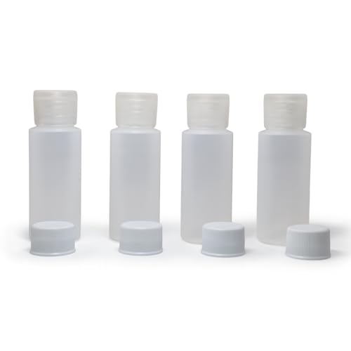 2oz 8-Pieces TSA Approved Translucent Squeeze Bottles with Flip Cap & Extra Screw Caps, Leak Proof, FDA Compliant. Safe for Premium Costmetic, Shampoo, Conditioner DIY projects and Camping. - style: LDPE Flip Cap