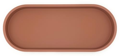Premium 12” x 5” Silicone Vanity Tray | Sink and Surface Organizer with Sturdy Non-Slip Base | Heat Safe, Dishwasher Safe (Mocha) - color: Mocha