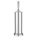 Chrome Toilet Brush and Holder Set, Stainless Steel Toilet Brush for Bathroom,Heavy Duty Toilet Bowl Brush and Holder,Deep Cleaning Modern Toilet Cleaner Brush -Space Saving, Covered Brush - color: Chrome