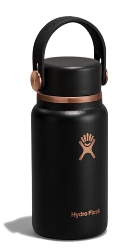 Hydro Flask Micro Bottle - Insulated Mini Leak Proof Flask for Purse or Pocket in 6.7 Oz Black Arc - color: BLACK ARC