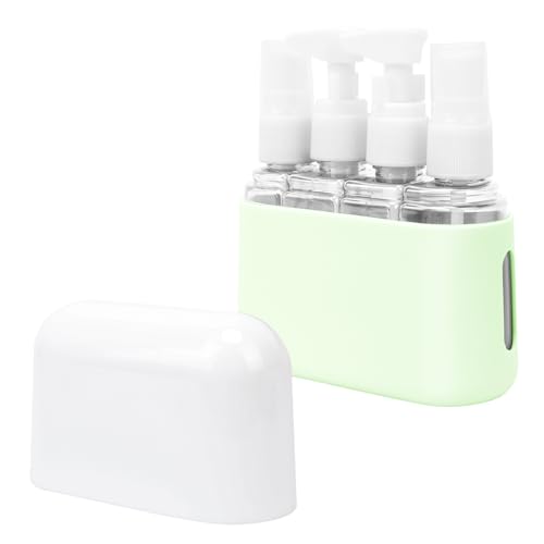 Skycase Travel Bottles - Leak Proof Refillable Tsa Approved Travel Size Toiletries, 4 in 1 Liquid Bottles Containers with Labels and Funnel Airplane Accessories Kits for Lotion Liquid (Green) - color: Green, size: 4 in 1