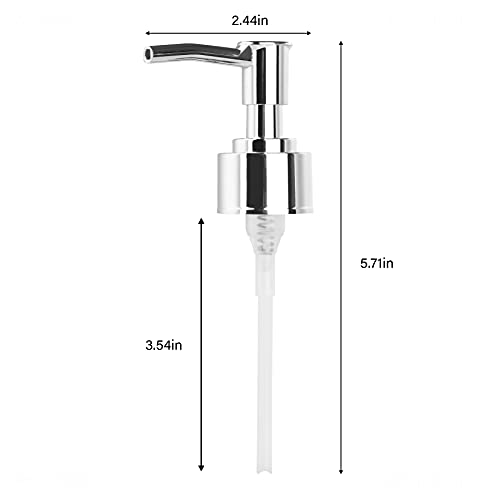 NiArt 5PCS Polished Chrome Plastic Soap Dispenser Bottle Replacement Pumps for DIY Resin Casting Mold, Rustproof Standard 28/400 26-28mm/1.02-1.10in Neck Bottles Essential Oil/Shampoo/Hand Soap/Lotion