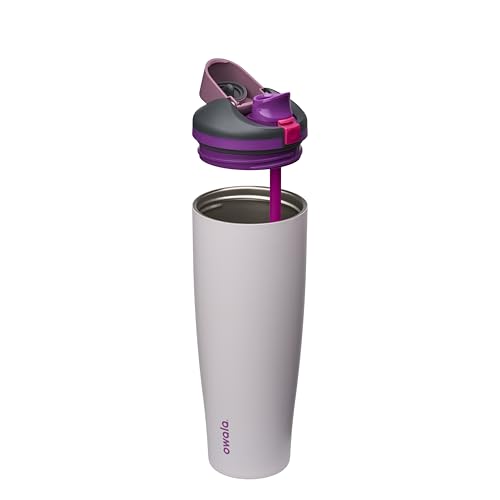 Owala FreeSip Tumbler Insulated Stainless Steel Water Bottle with Built-in Straw and Side Handle, For Travel, Work, School, and Sports, BPA Free, Leak Proof, 40oz, Dreamy Field - color: Dreamy Field, size: 40 Ounces