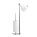 BVL Freestanding Toilet Paper Holder with Hook, Polished Chrome Stainless Steel Weighted Toilet Paper Holder Stand, Bathroom Freestanding Toilet Paper Holder Holds 5 Rolls - color: Chrome