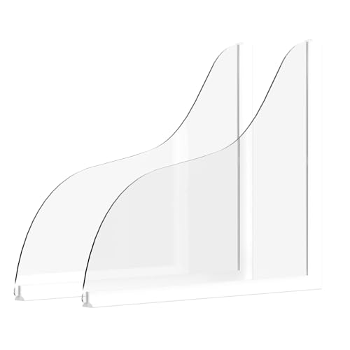 Shower Splash Guard Kit - Large Size Thickened Water Blocker with Extra-Strong Adhesive for Walk-in Shower/Bathroom/Bathtub/Kitchen Sink - Acrylic Plate Pack of 2(10"x12") - color: White Clear