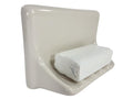 Beige Bone Almond Ceramic Soap Dish Shower Tray Tile in Installation Vintage Mid Century Modern Retro