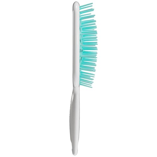FHI Heat UNbrush Plus — Curly Hair Brush for Gentle & Effective Detangling on Wet or Dry Fragile Hair Types — Detangler Brush w/ 84 UltraFlex Bristles, Ultra-light, Vented, Anti Static Hairbrush - color: Mint Swirl