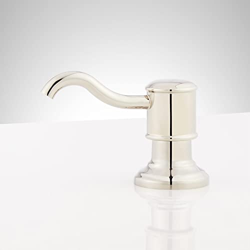 Signature Hardware 448559 Amberly Soap Dispenser - Polished Nickel - color: Polished Nickel