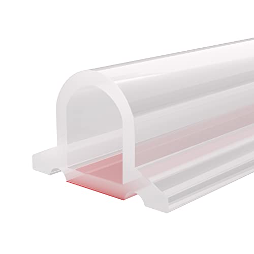 Duzzy 67 Inch Collapsible Shower Threshold Water Dam, Ideal for Wheelchair Accessible, Suitable for Accessibility ADA Handicap Showers - color: Completely Transparent, size: 67 Inch