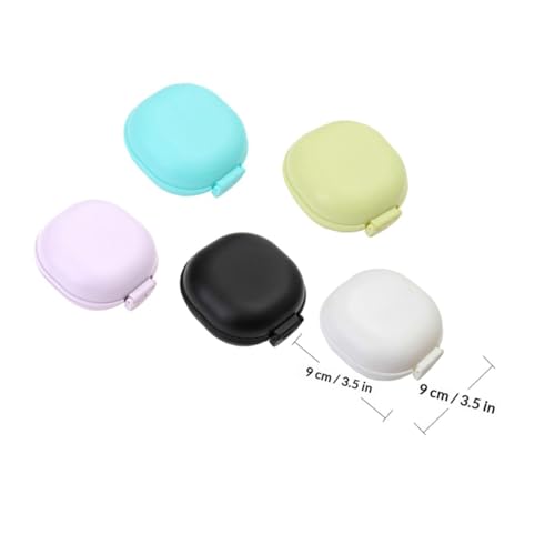 minkissy Travel Soap Holder Box with Lid 5pcs Set Portable Plastic Travel Soap Container Case for Camping Gym Bathroom Random Color
