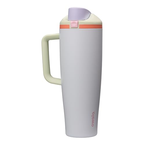 Owala FreeSip Tumbler - Stainless Steel - 40-oz. - Mint/Purple Beach House - color: Beach House, size: 40 Ounces