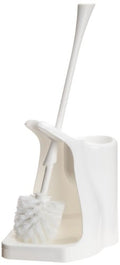 Casabella Nylon Brush and Plunger Set, White, 12-Inch - color: White