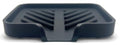 Silicone Soap Dish Tray and Sponge Holder with Drain Chute and Feet | 3-Way Sloped Design | Bathroom and Kitchen Sink Organizer Caddy (Black, 5"x4", 3.5 Ounces) - color: Black, size: 5"x4"