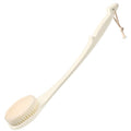 Back Scrubber for Shower, 17-Inch Shower Brush for Men and Women, Long Handle Exfoliating Body Brush, Medium Bristle Stiffness for Dry or Wet Brushing (Cream White) - size: 17 in - Cream White