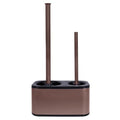 Blue Donuts Toilet Brush and Plunger Set with Holder, Sleek Minimalist Modern Oil Rubbed Bronze Bathroom Accessories Toilet Plunger and Toilet Bowl Brush Combo - color: Bronze