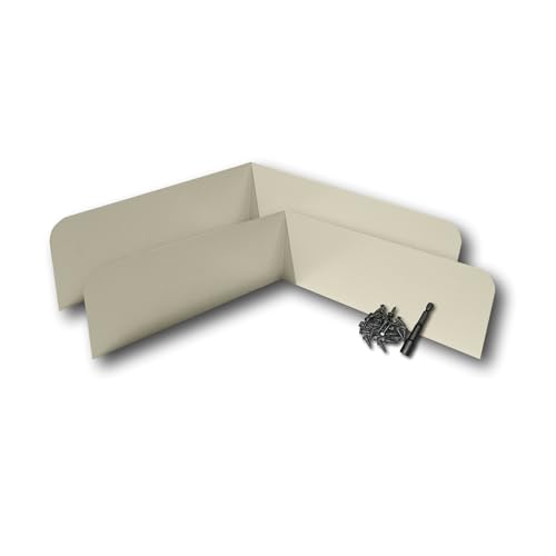 Eagle 1 Rain Gutter Valley Splash Guards, Straight or Bent (2 Per Order) Includes Screws and 1/4" Bit Driver (Classic Bent, Cream) - color: Cream, size: Classic Bent
