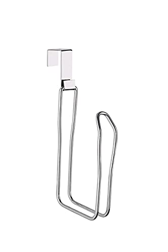 SunnyPoint Over The Tank Toilet Tissue Paper Roll Holder Dispenser and Reserve for Bathroom Storage and Organization - Metal, Hanging, Holds 1 Roll (Chrome) - color: Chrome