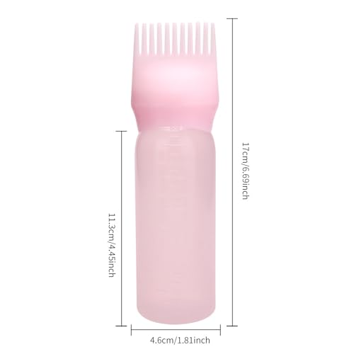Hair Scalp Massager Shampoo Brush & Root Comb Applicator Bottle Set, Silicone Scalp Scrubber Hair Dye Bottle for Hair Care.