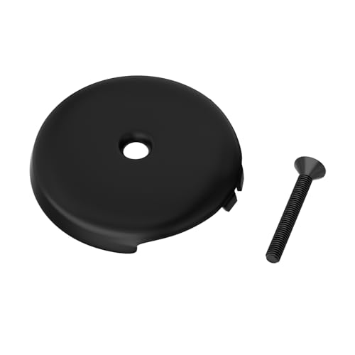 Bathtub Overflow Drain Cover-Single Hole Tub Bathtub Drain Cover | Fits Most Standard Overflow Drain Cover Bathroom Tub 3-1/8" - Matte Black