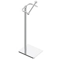 RUACQ Toilet Paper Holder Stand, Bathroom Toilet Paper Roll Holder Free Standing, Toilet Tissue Holder Stand with Post Pivoting Design, Stable Weighted Base, SUS304 Stainless Steel (Chrome) - color: Chrome, size: Free Standing