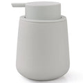 Bosilunlife Soap Dispenser Bathroom - Light Grey Ceramic Soap Dispenser Lotion Pump Dish Soap Dispenser for Kitchen 12oz Refillable Liquid Hand Wash Dispenser for Bathroom (Rubber Paint) - color: Rubber Light Grey