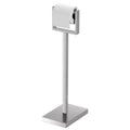 Nickel Toilet Paper Holder Stand，Stainless Steel Toilet Paper Holder Free Standing，Stable Weighted Base Floor Tissue Roll Holder for Bathroom，Modern Pivoting Toilet Paper Stand - color: Nickel