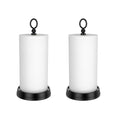 Kasunto Standing Paper Towel Holder, Non-Slip Paper Towel Roll Holder for Bathroom, Stainless Steel Kitchen Paper Towel Stand Countertop (Matte Black, 2 Pack) - color: Matte Black-2pcs